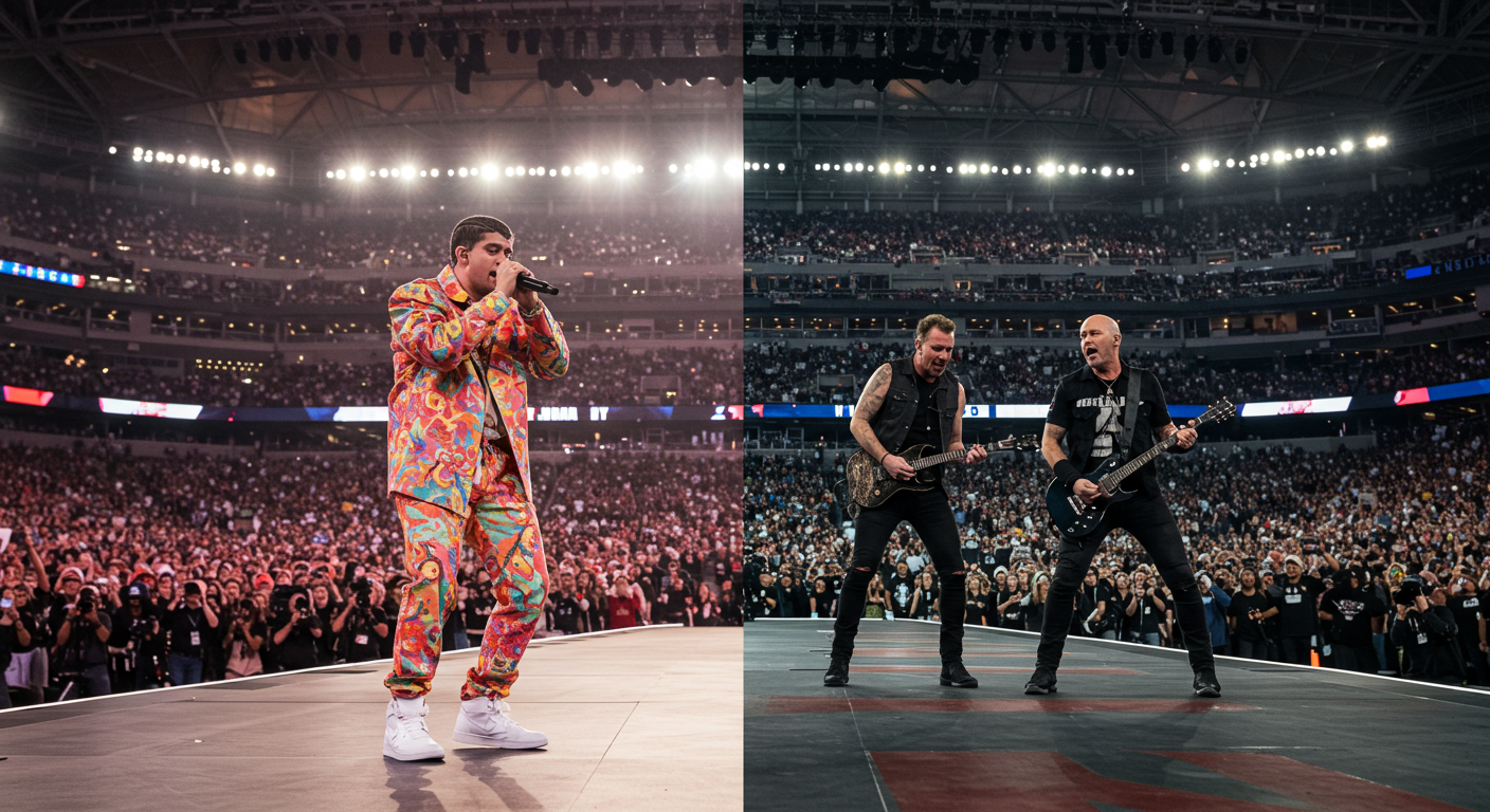¿NFL reemplazaría en medio tiempo de Super Bowl a Bad Bunny por Metallica para evitar conflicto político?